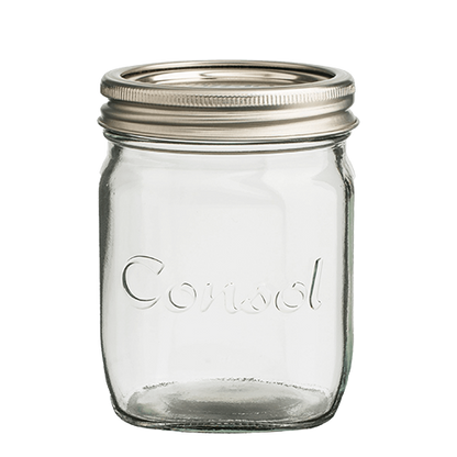 Consol Glass Preserve Jar 250ml with Ring & Dome